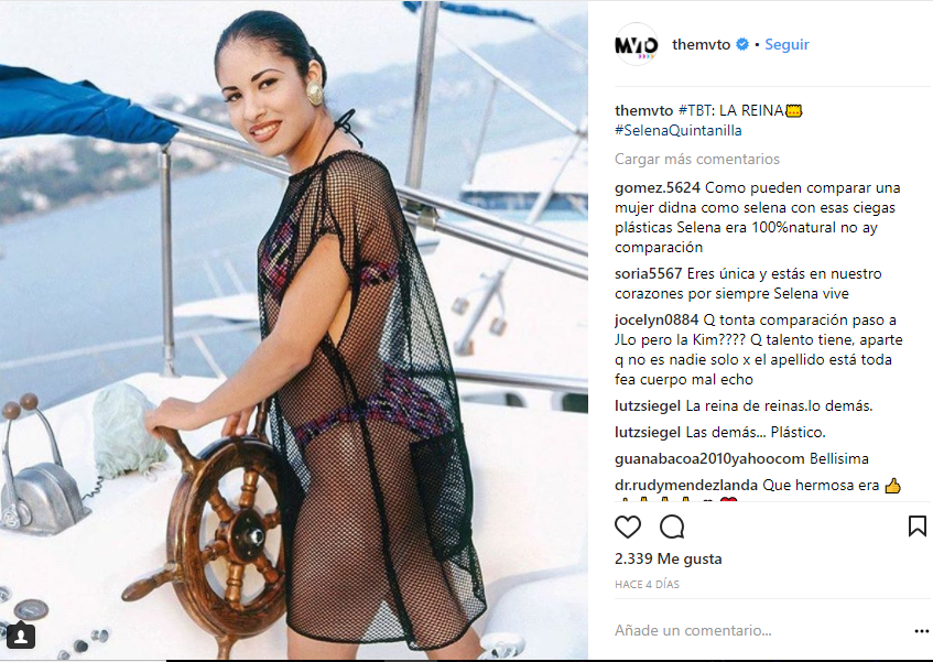 MTV difunde en redes sociales fotografía de Selena Quintanilla en bikini.